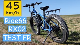 Vélo électrique 1000W 45kmh fat bike  Test du Ride66 RX02 PART 1 [upl. by Aidnyl]