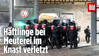 Gefängnismeuterei Polizei stürmt Knast in Thüringen  JVA Untermaßfeld [upl. by Nollad]