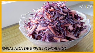 ENSALADA de REPOLLO o COL MORADA con ZANAHORIA y MANZANA  Amarás esta Ensalada [upl. by Assertal]