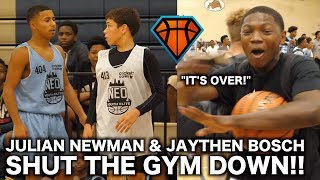 Julian Newman Gets CHALLENGED By Jaythan Bosch at NEOYE  Players STORMS the Court [upl. by Dunson457]