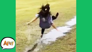 Slip Slide and FAIL 😂  Funniest Fails  AFV 2020 [upl. by Ainival744]