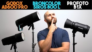 Profoto B1X vs Flashpoint Xplor 600 Pro Godox AD600 Pro vs Broncolor Siros 800 L [upl. by Naivatco83]