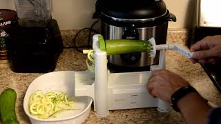 Zucchini Noodles in Spiralizer [upl. by Ocin]